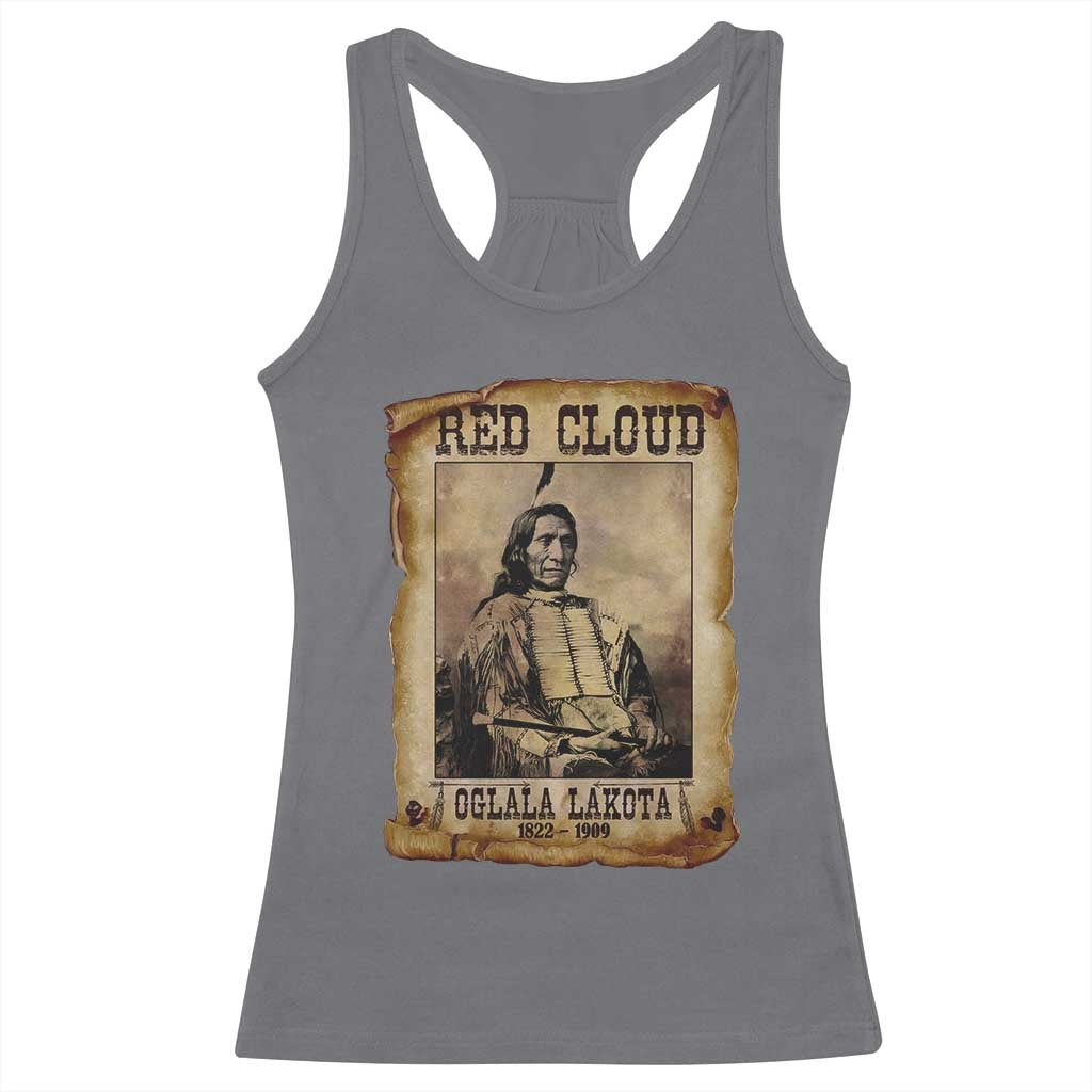 Red Cloud Racerback Tank Top Oglala Lakota Sioux Native American Chief Warrior History - Wonder Print Shop