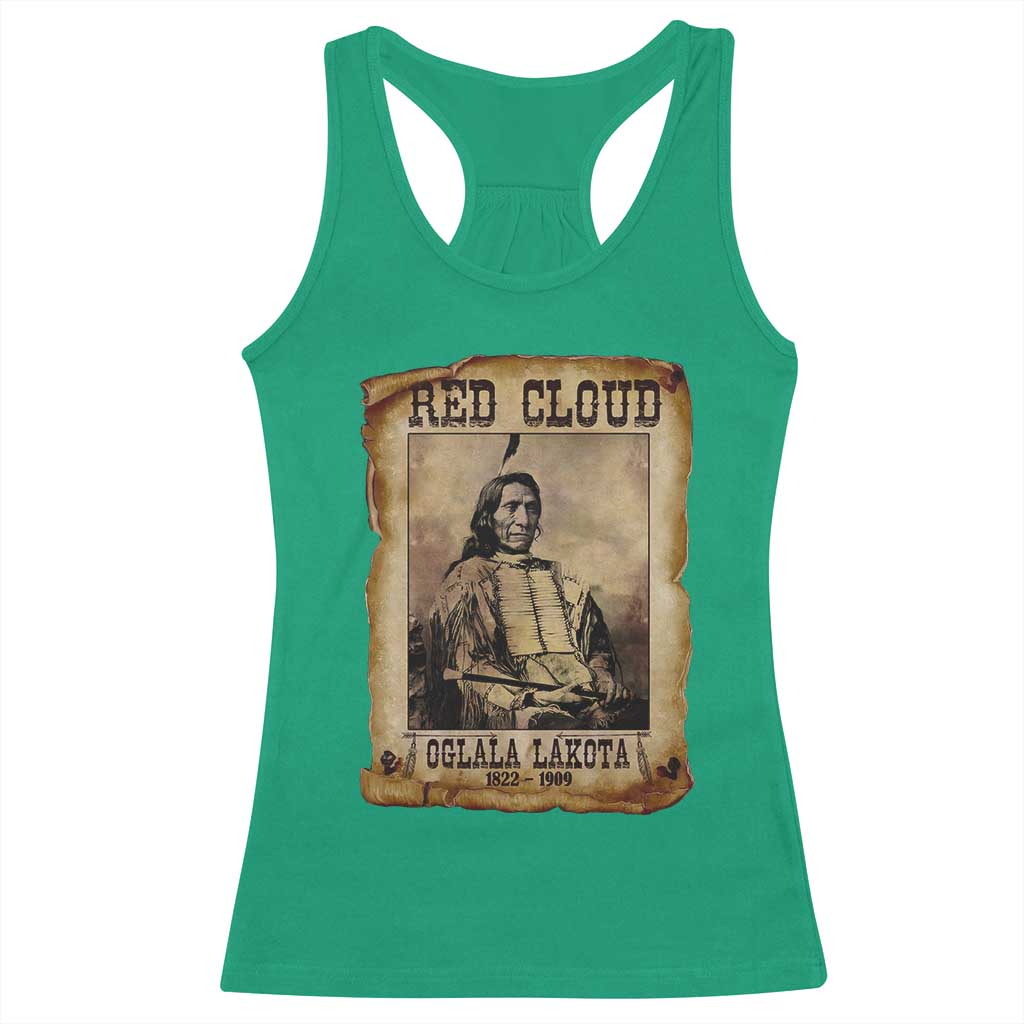 Red Cloud Racerback Tank Top Oglala Lakota Sioux Native American Chief Warrior History - Wonder Print Shop