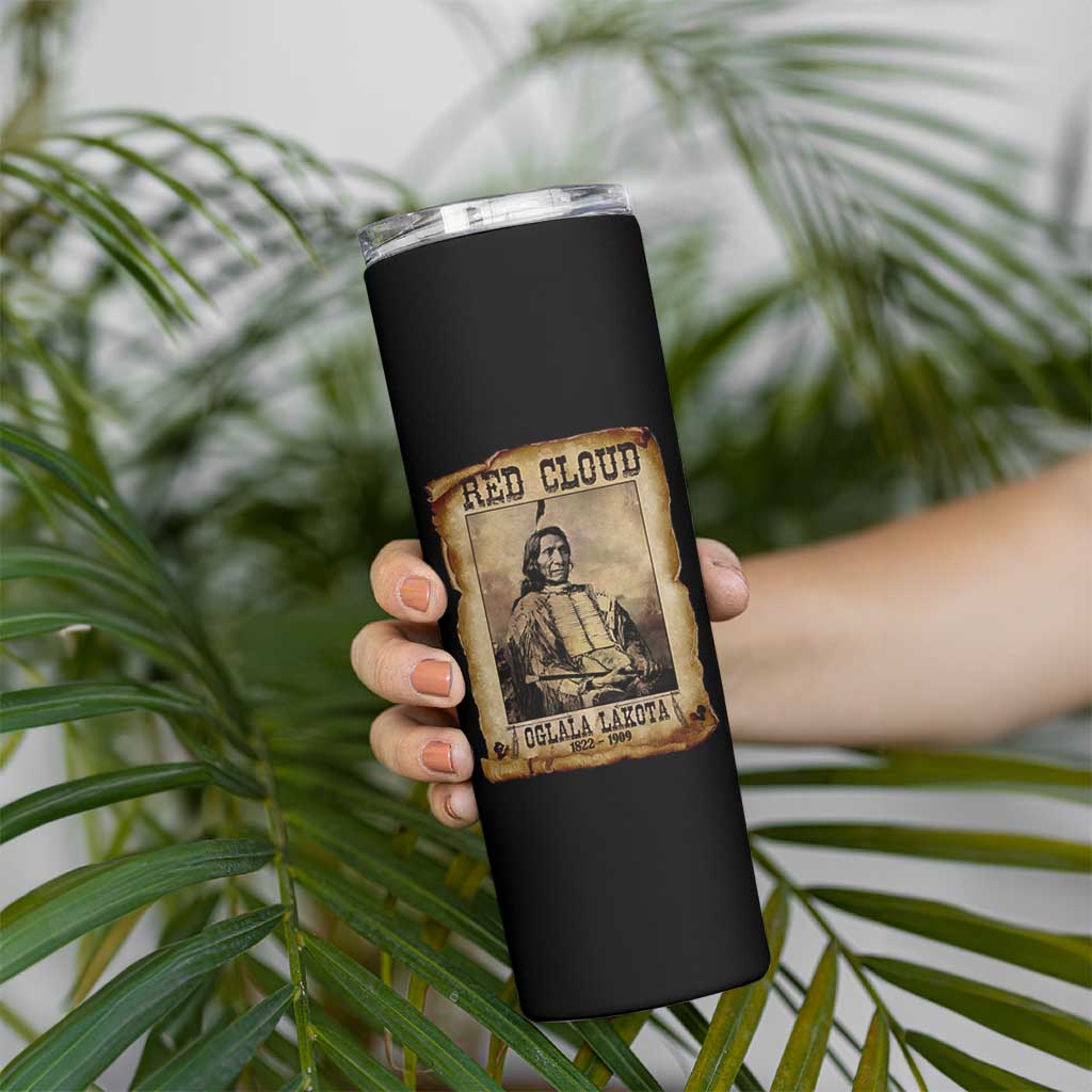Red Cloud Skinny Tumbler Oglala Lakota Sioux Native American Chief Warrior History - Wonder Print Shop