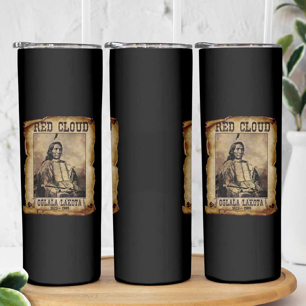 Red Cloud Skinny Tumbler Oglala Lakota Sioux Native American Chief Warrior History - Wonder Print Shop
