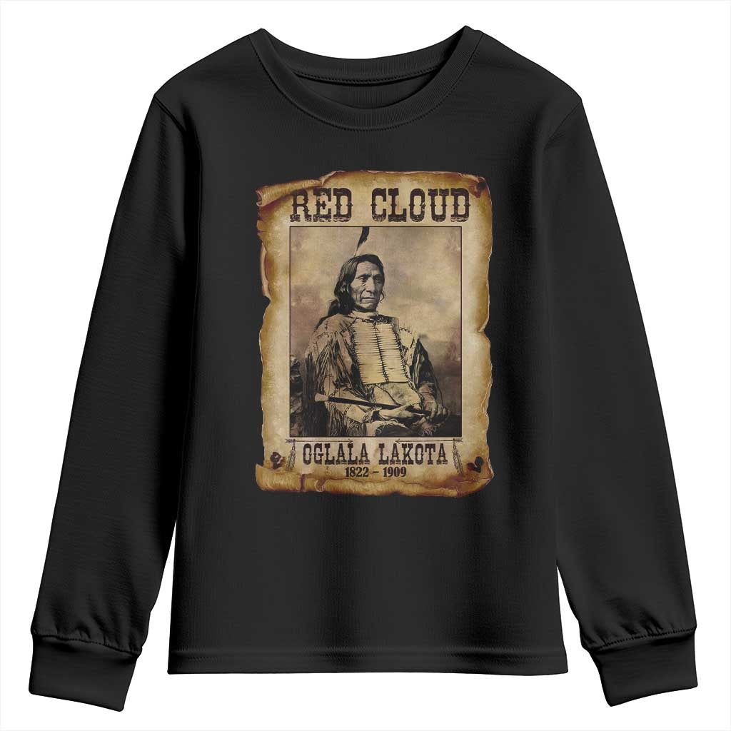 Red Cloud Youth Sweatshirt Oglala Lakota Sioux Native American Chief Warrior History - Wonder Print Shop