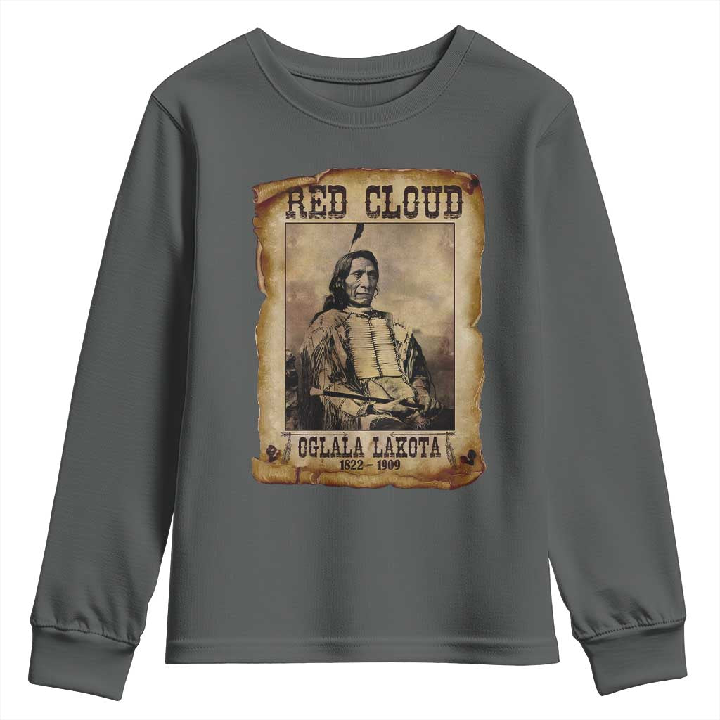 Red Cloud Youth Sweatshirt Oglala Lakota Sioux Native American Chief Warrior History - Wonder Print Shop