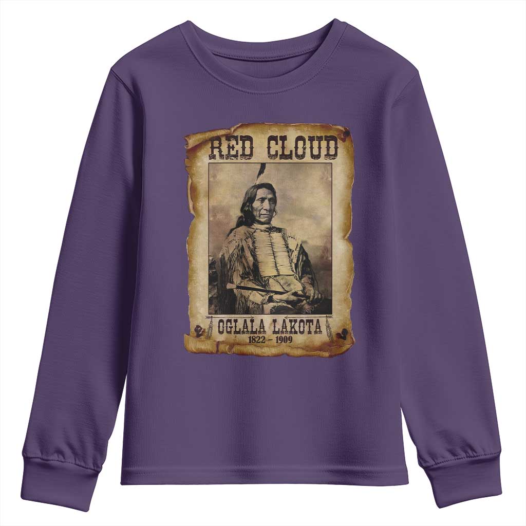 Red Cloud Youth Sweatshirt Oglala Lakota Sioux Native American Chief Warrior History - Wonder Print Shop