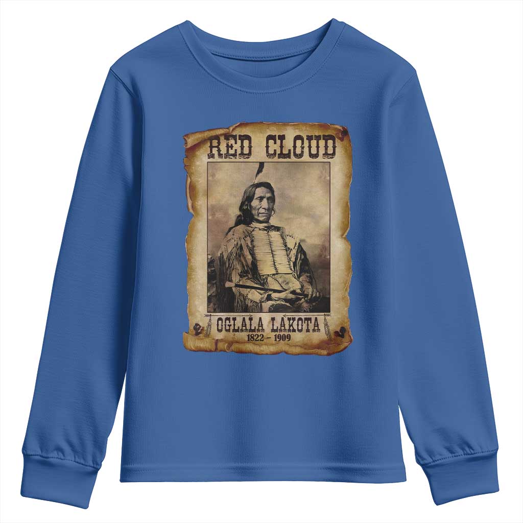 Red Cloud Youth Sweatshirt Oglala Lakota Sioux Native American Chief Warrior History - Wonder Print Shop