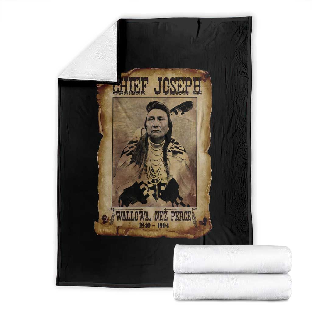 Chief Joseph Throw Blanket Wallowa Nez Perce Native American Leader History - Wonder Print Shop