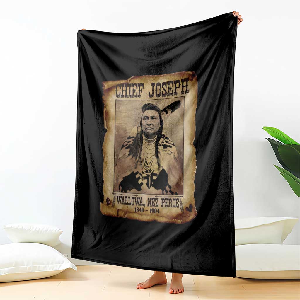 Chief Joseph Throw Blanket Wallowa Nez Perce Native American Leader History - Wonder Print Shop