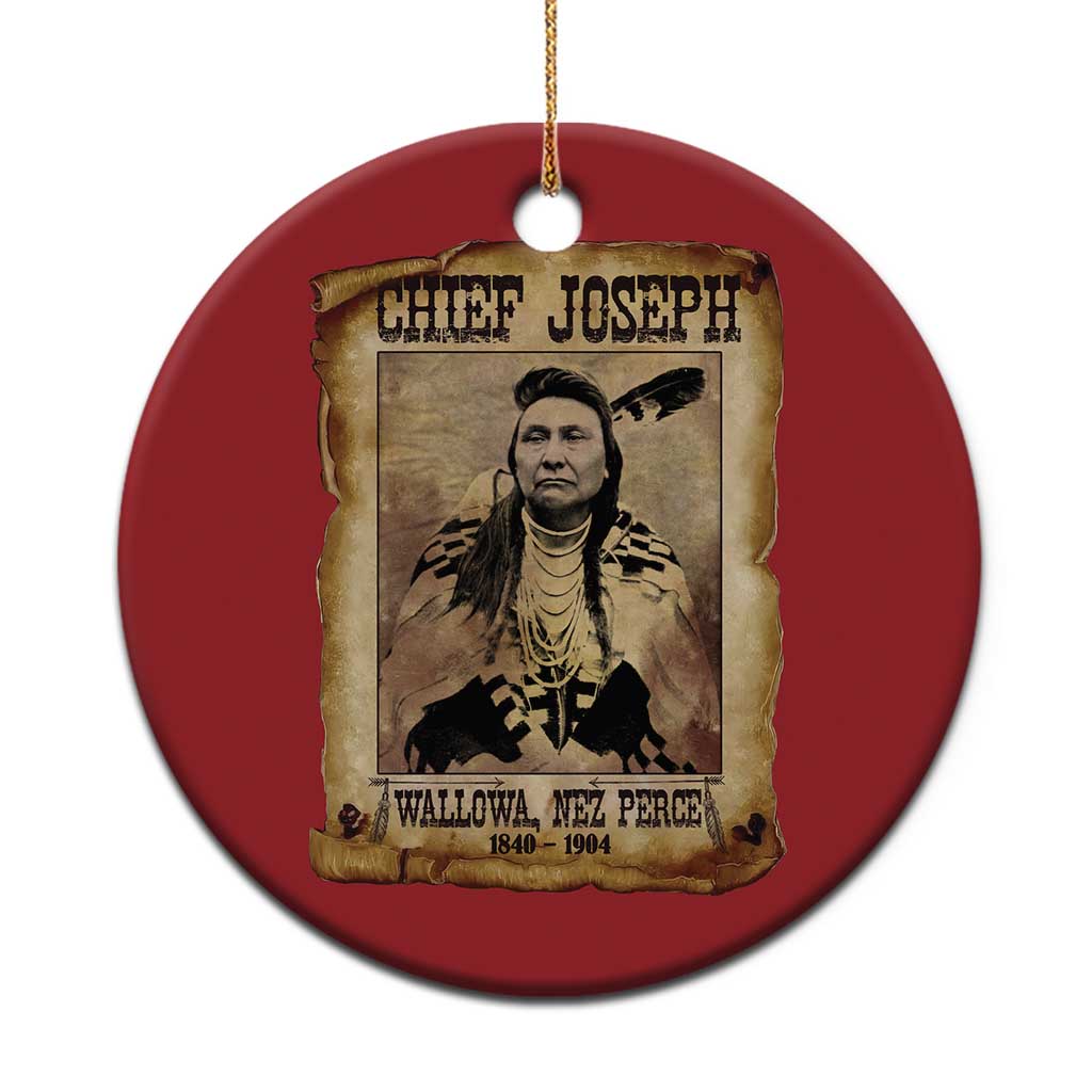 Chief Joseph Christmas Ornament Wallowa Nez Perce Native American Leader History - Wonder Print Shop