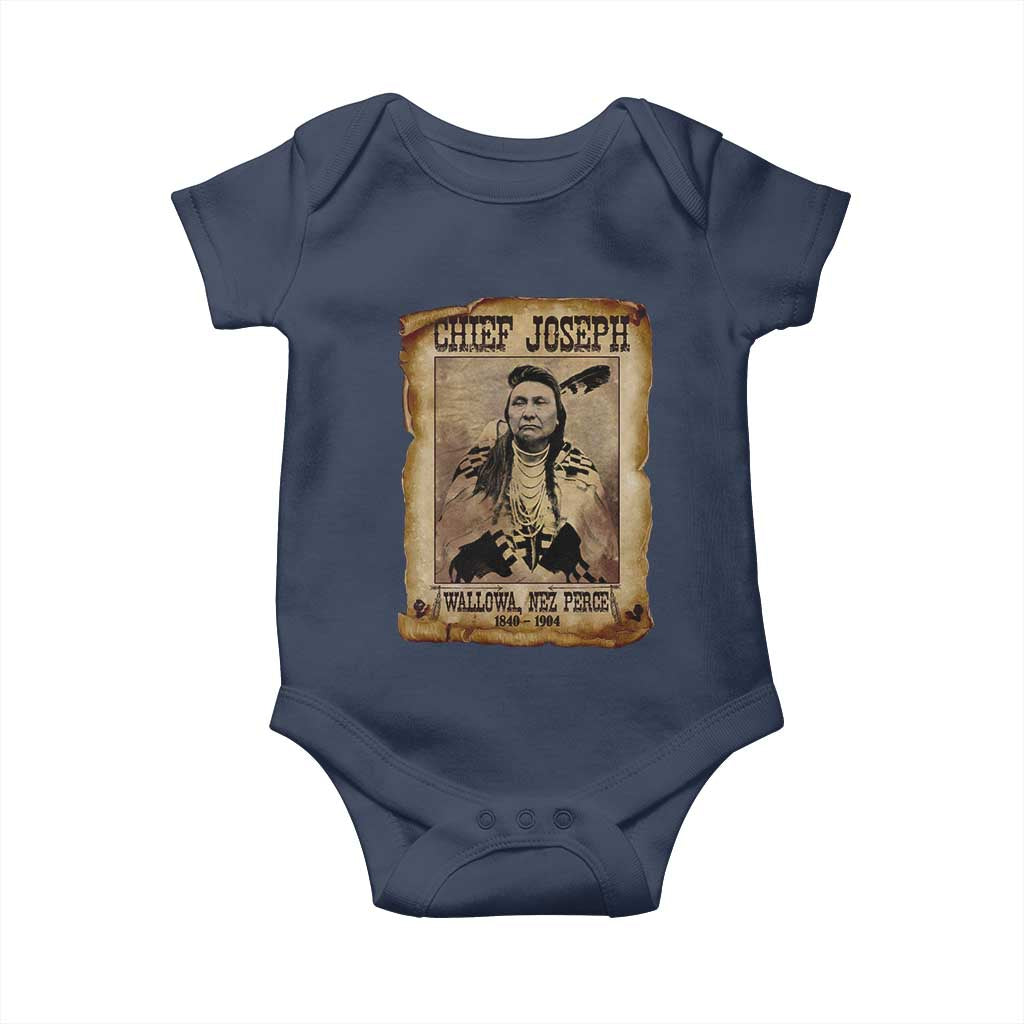 Chief Joseph Baby Onesie Wallowa Nez Perce Native American Leader History - Wonder Print Shop