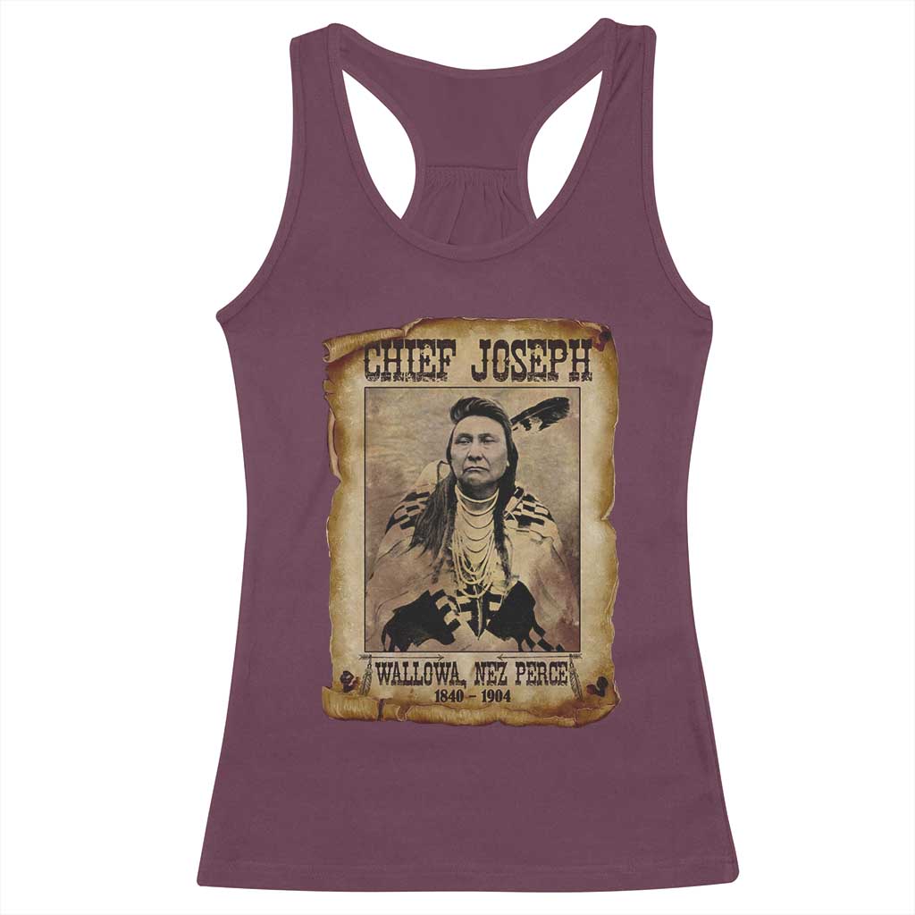 Chief Joseph Racerback Tank Top Wallowa Nez Perce Native American Leader History - Wonder Print Shop