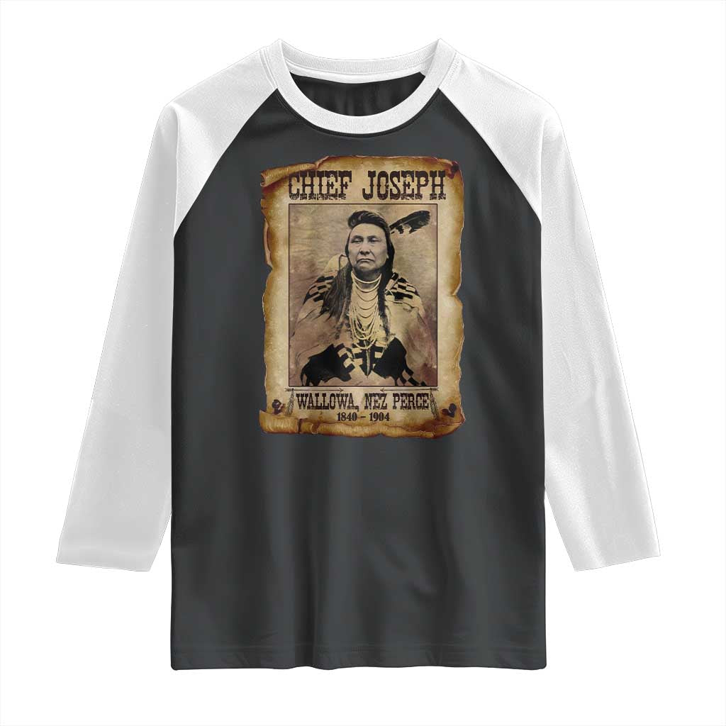 Chief Joseph Raglan Shirt Wallowa Nez Perce Native American Leader History - Wonder Print Shop