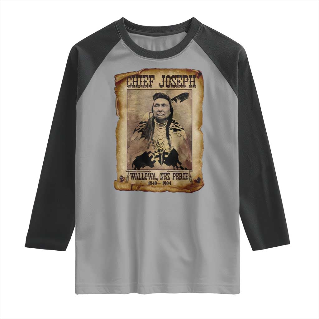 Chief Joseph Raglan Shirt Wallowa Nez Perce Native American Leader History - Wonder Print Shop