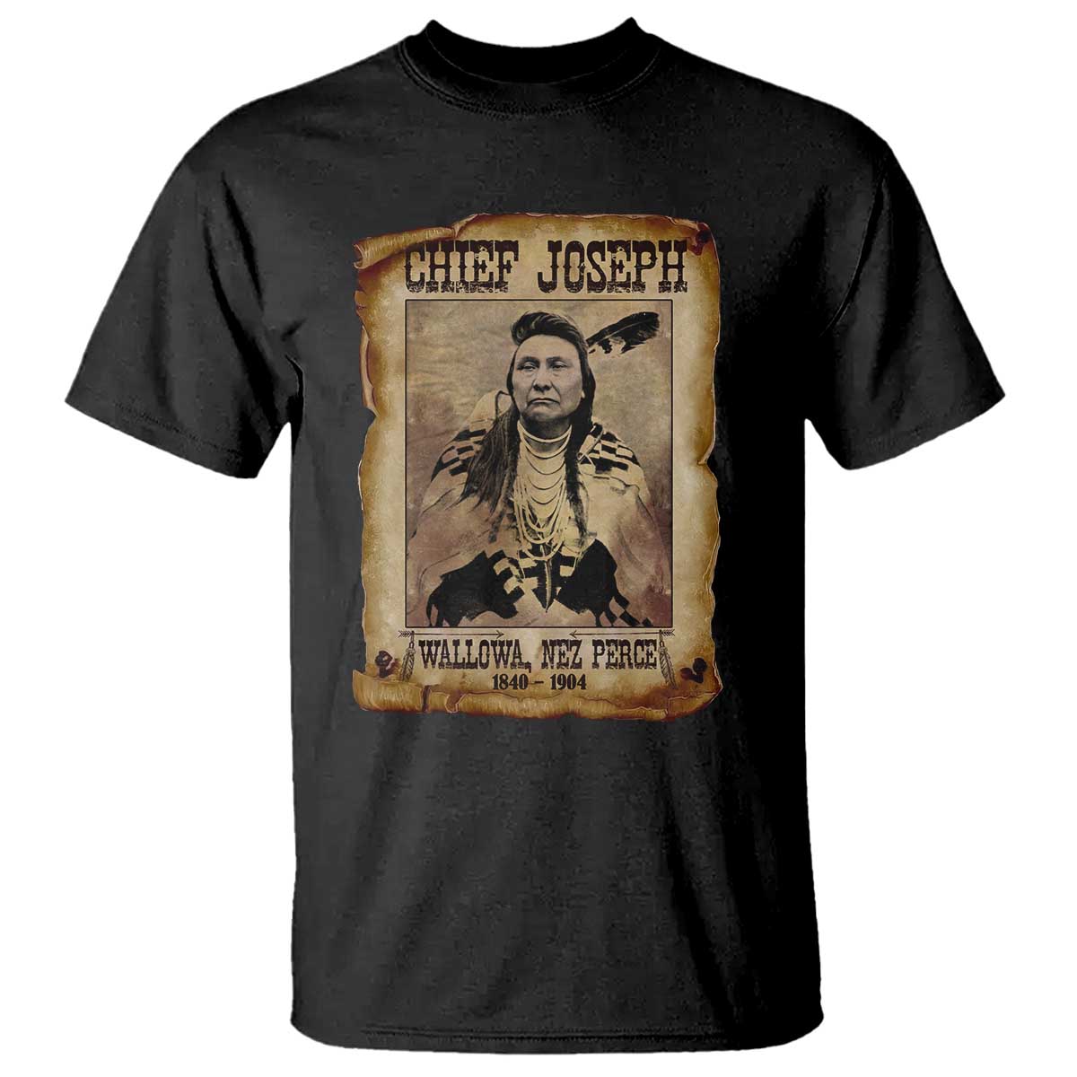 Chief Joseph T Shirt Wallowa Nez Perce Native American Leader History - Wonder Print Shop