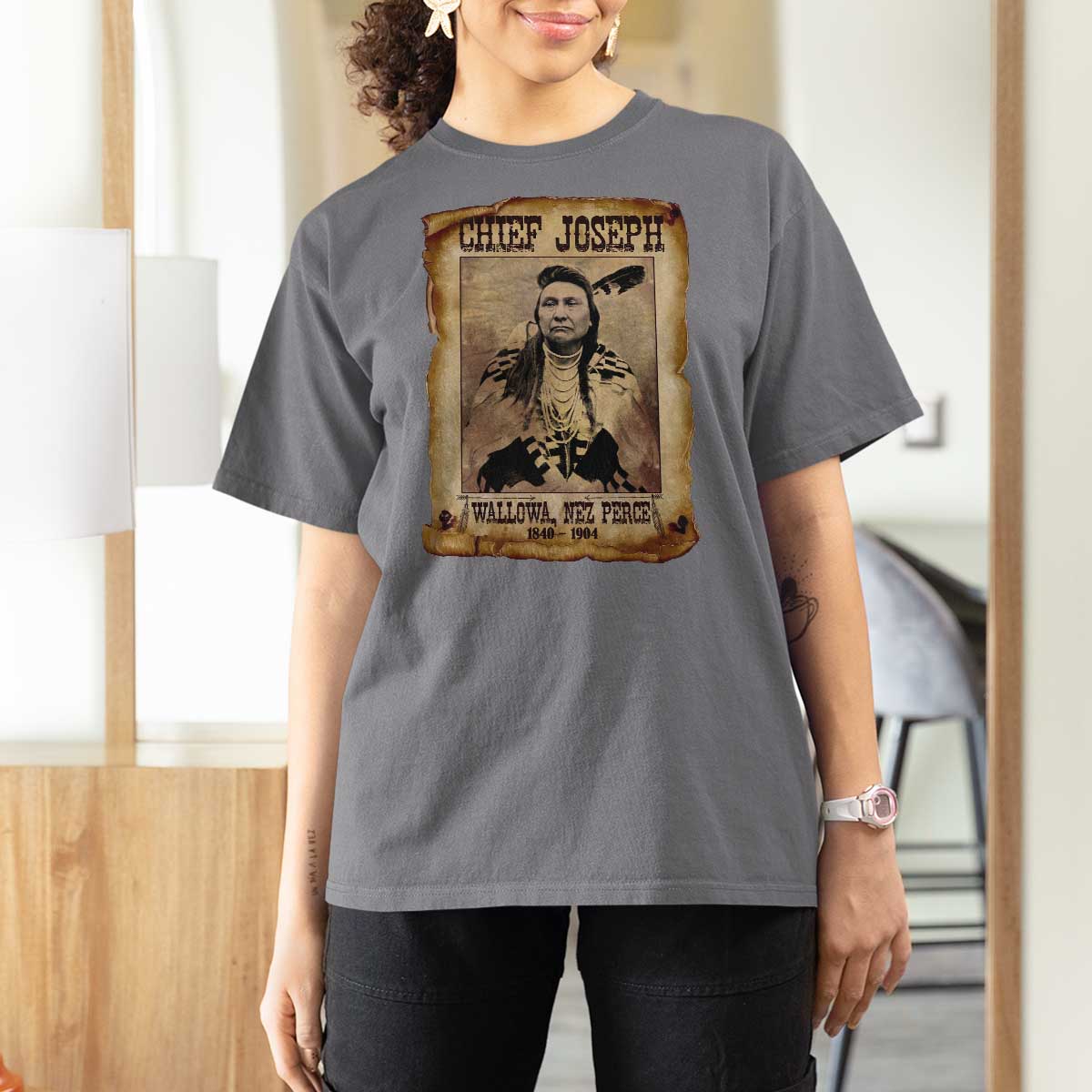 Chief Joseph T Shirt For Women Wallowa Nez Perce Native American Leader History - Wonder Print Shop