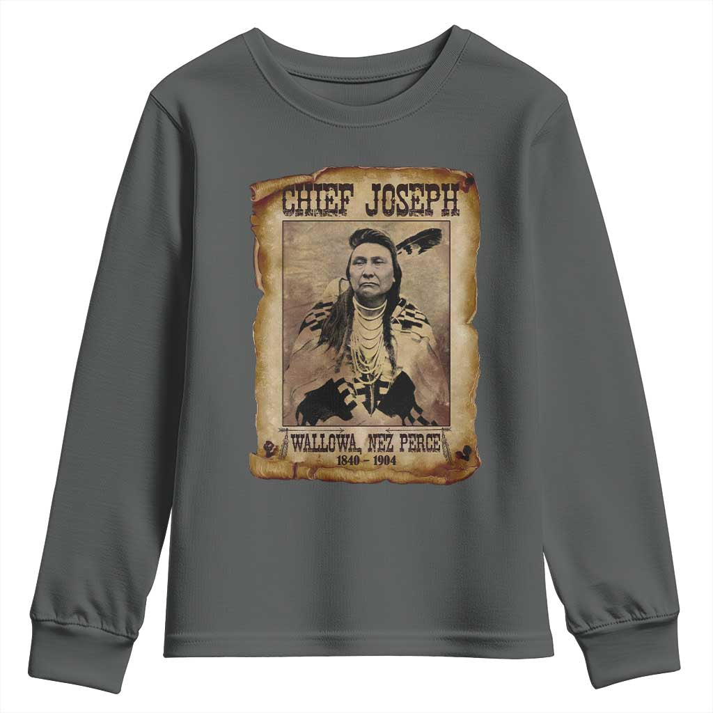 Chief Joseph Youth Sweatshirt Wallowa Nez Perce Native American Leader History - Wonder Print Shop
