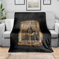 Crazy Horse Throw Blanket Legendary Oglala Sioux Lakota Leader Native American Indian - Wonder Print Shop