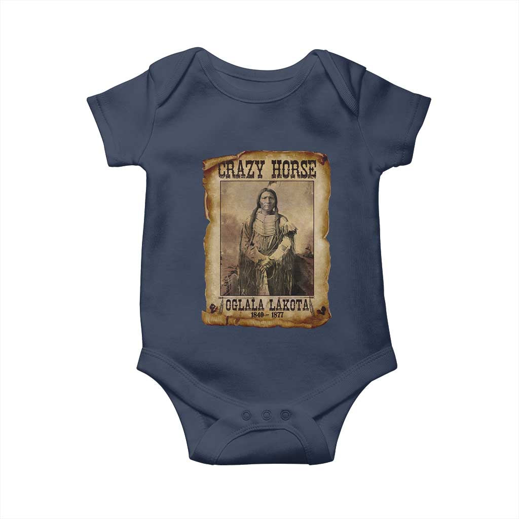 Crazy Horse Baby Onesie Legendary Oglala Sioux Lakota Leader Native American Indian - Wonder Print Shop