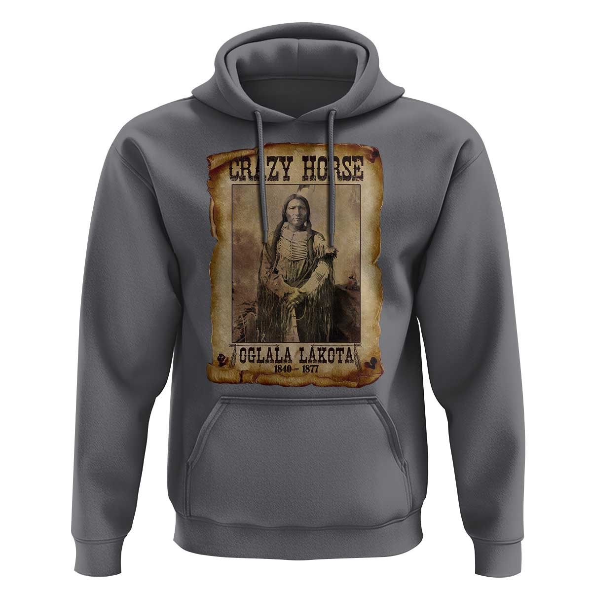 Crazy Horse Hoodie Legendary Oglala Sioux Lakota Leader Native American Indian - Wonder Print Shop