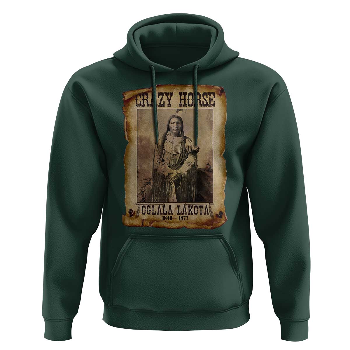 Crazy Horse Hoodie Legendary Oglala Sioux Lakota Leader Native American Indian - Wonder Print Shop