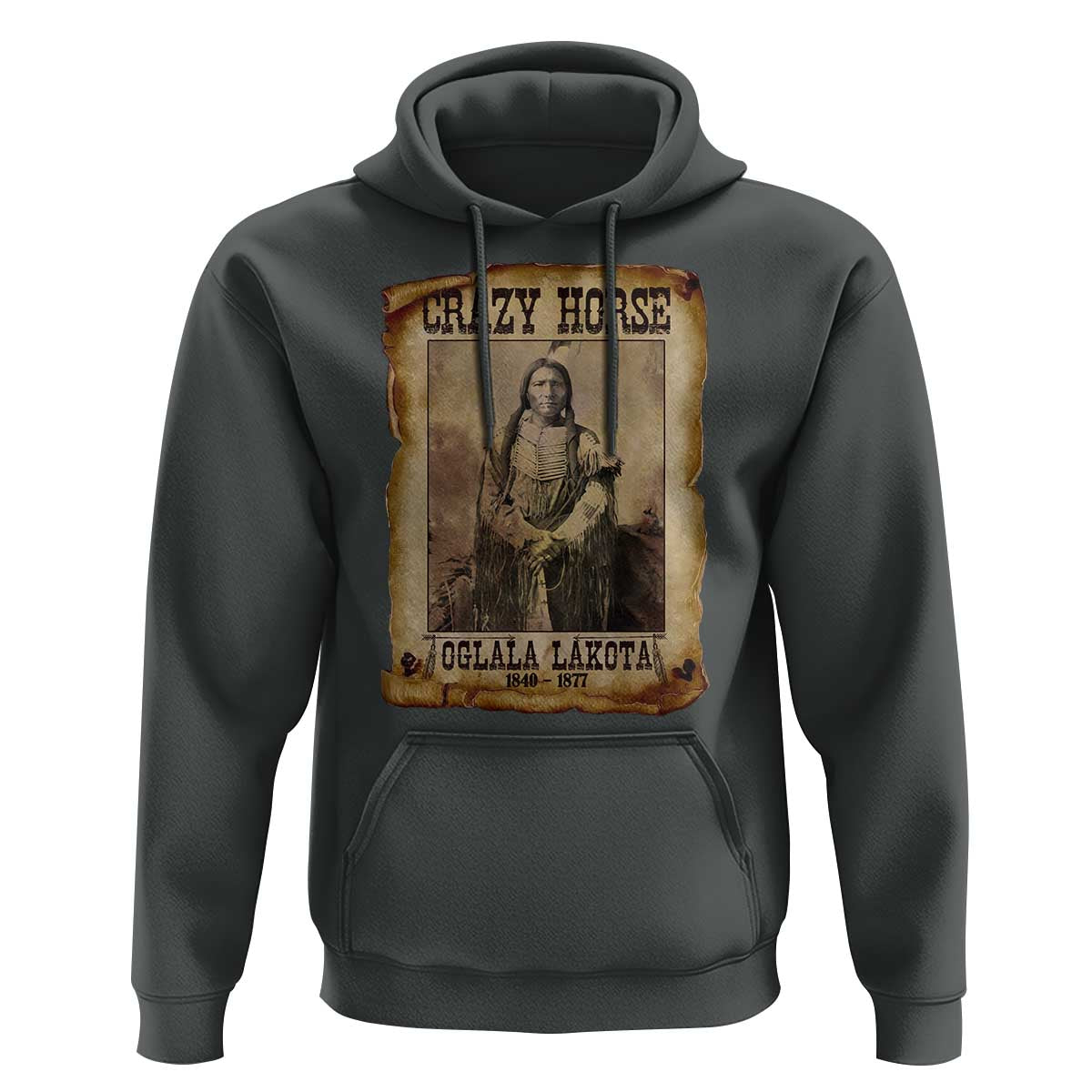 Crazy Horse Hoodie Legendary Oglala Sioux Lakota Leader Native American Indian - Wonder Print Shop