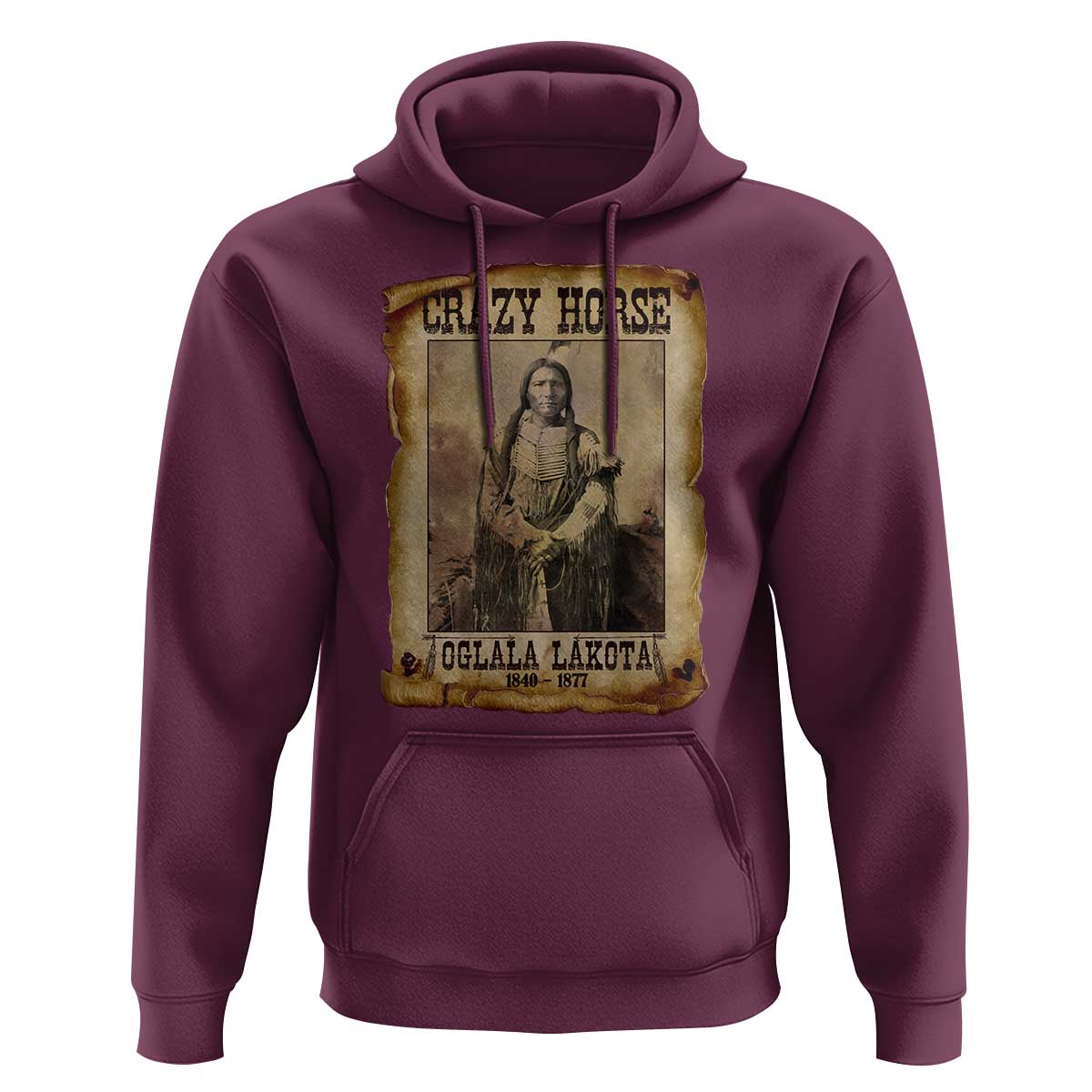 Crazy Horse Hoodie Legendary Oglala Sioux Lakota Leader Native American Indian - Wonder Print Shop