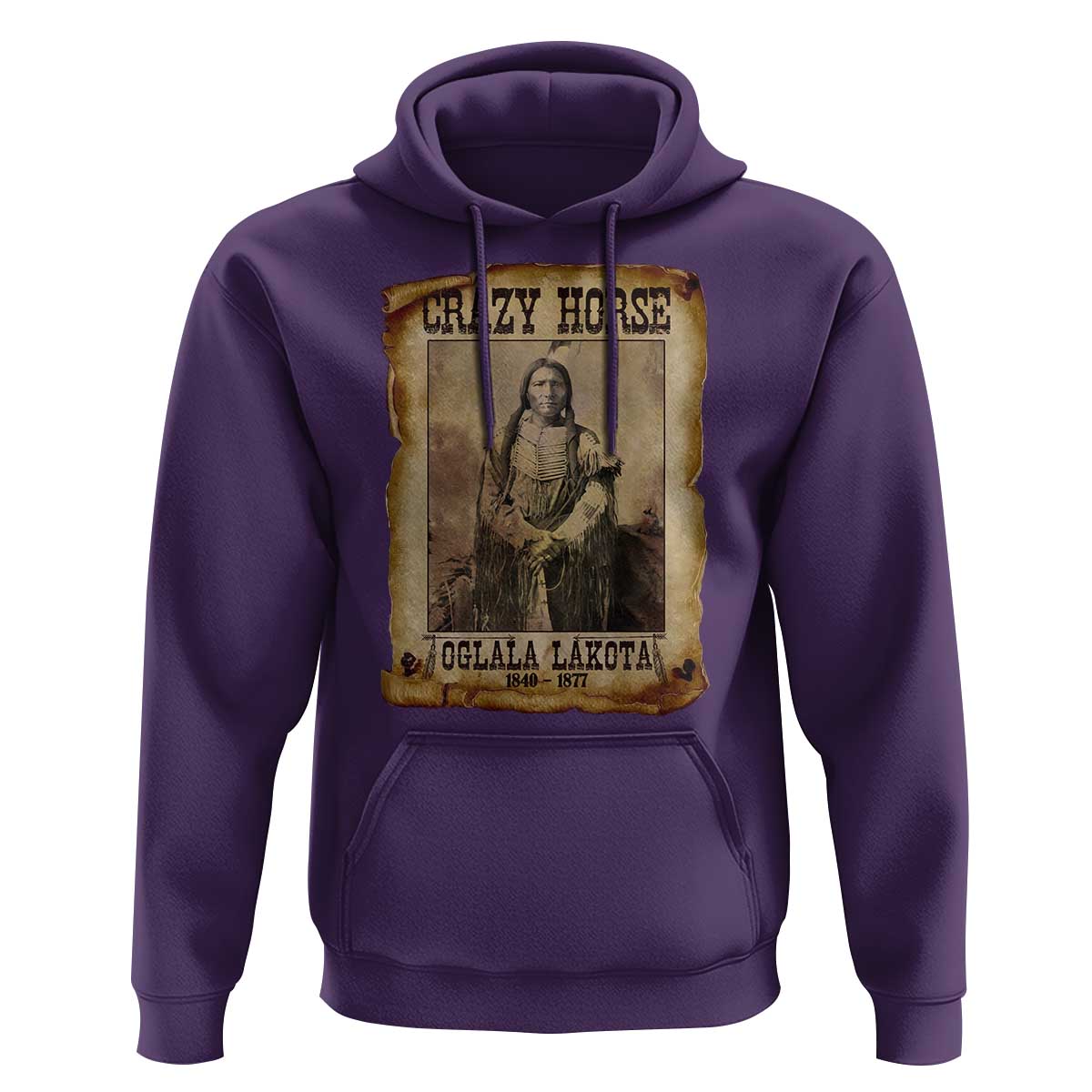 Crazy Horse Hoodie Legendary Oglala Sioux Lakota Leader Native American Indian - Wonder Print Shop