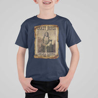 Crazy Horse T Shirt For Kid Legendary Oglala Sioux Lakota Leader Native American Indian - Wonder Print Shop