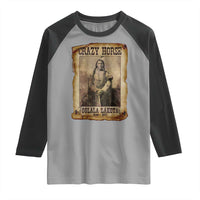 Crazy Horse Raglan Shirt Legendary Oglala Sioux Lakota Leader Native American Indian - Wonder Print Shop