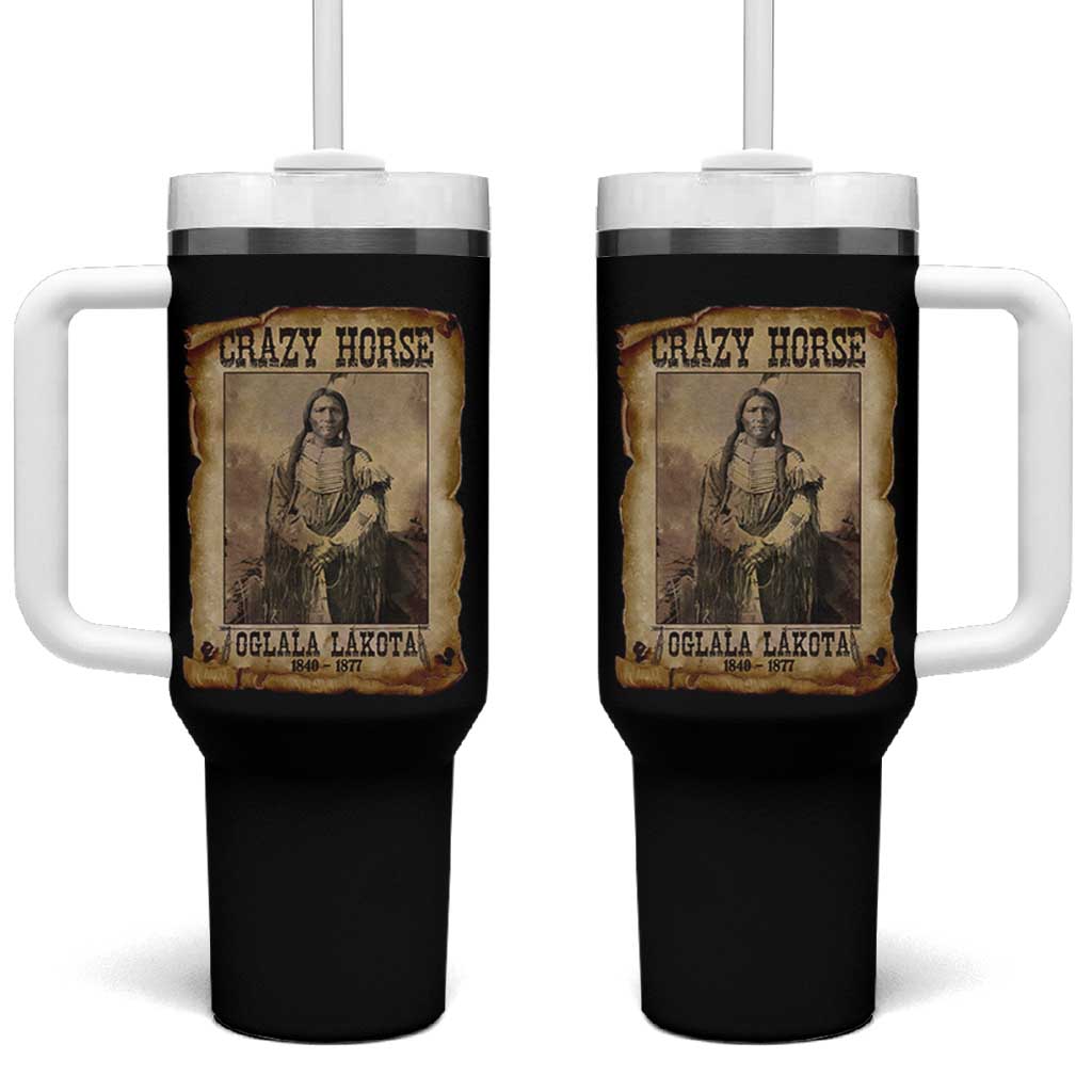 Crazy Horse Tumbler With Handle Legendary Oglala Sioux Lakota Leader Native American Indian - Wonder Print Shop