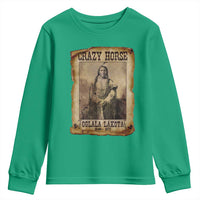 Crazy Horse Youth Sweatshirt Legendary Oglala Sioux Lakota Leader Native American Indian - Wonder Print Shop