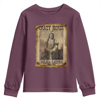 Crazy Horse Youth Sweatshirt Legendary Oglala Sioux Lakota Leader Native American Indian - Wonder Print Shop