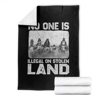 No One Is Illegal On Stolen Land Throw Blanket Native Tribe Indigenous People - Wonder Print Shop