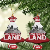 No One Is Illegal On Stolen Land Christmas Ornament Native Tribe Indigenous People - Wonder Print Shop
