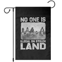 No One Is Illegal On Stolen Land Garden Flag Native Tribe Indigenous People - Wonder Print Shop