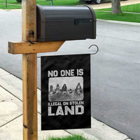 No One Is Illegal On Stolen Land Garden Flag Native Tribe Indigenous People - Wonder Print Shop