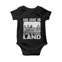 No One Is Illegal On Stolen Land Baby Onesie Native Tribe Indigenous People - Wonder Print Shop