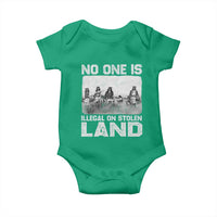 No One Is Illegal On Stolen Land Baby Onesie Native Tribe Indigenous People - Wonder Print Shop