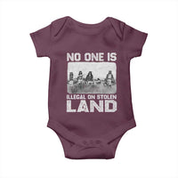 No One Is Illegal On Stolen Land Baby Onesie Native Tribe Indigenous People - Wonder Print Shop