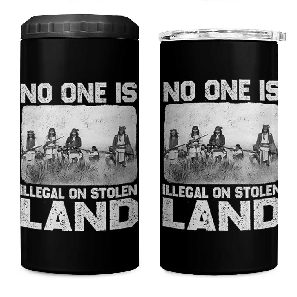 No One Is Illegal On Stolen Land 4 in 1 Can Cooler Tumbler Native Tribe Indigenous People - Wonder Print Shop
