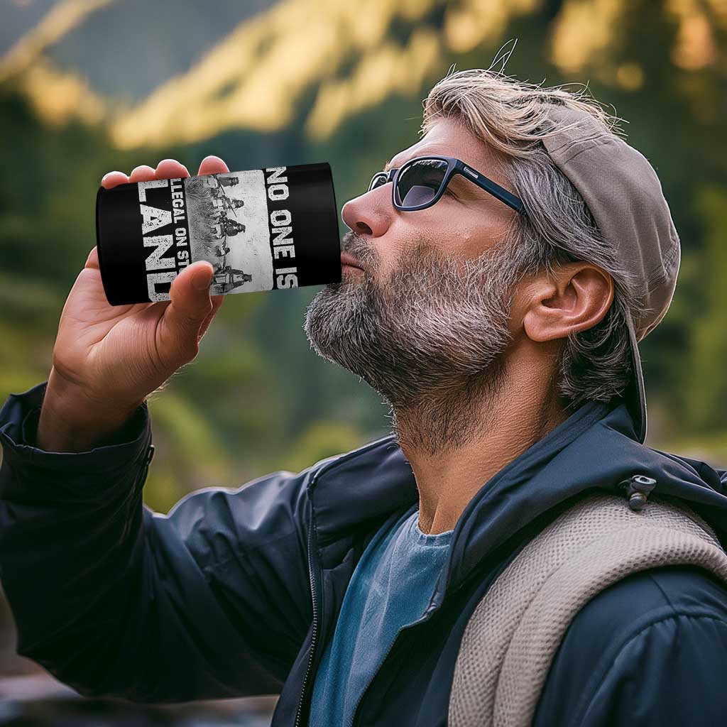 No One Is Illegal On Stolen Land 4 in 1 Can Cooler Tumbler Native Tribe Indigenous People - Wonder Print Shop