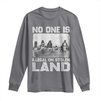 No One Is Illegal On Stolen Land Long Sleeve Shirt Native Tribe Indigenous People - Wonder Print Shop