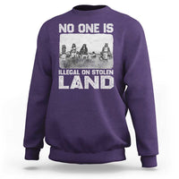 No One Is Illegal On Stolen Land Sweatshirt Native Tribe Indigenous People - Wonder Print Shop