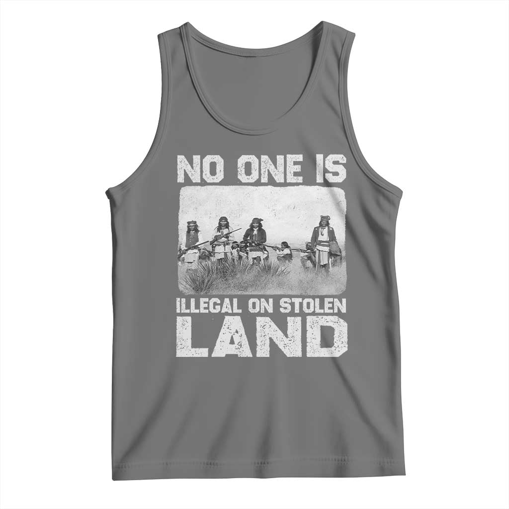 No One Is Illegal On Stolen Land Tank Top Native Tribe Indigenous People - Wonder Print Shop