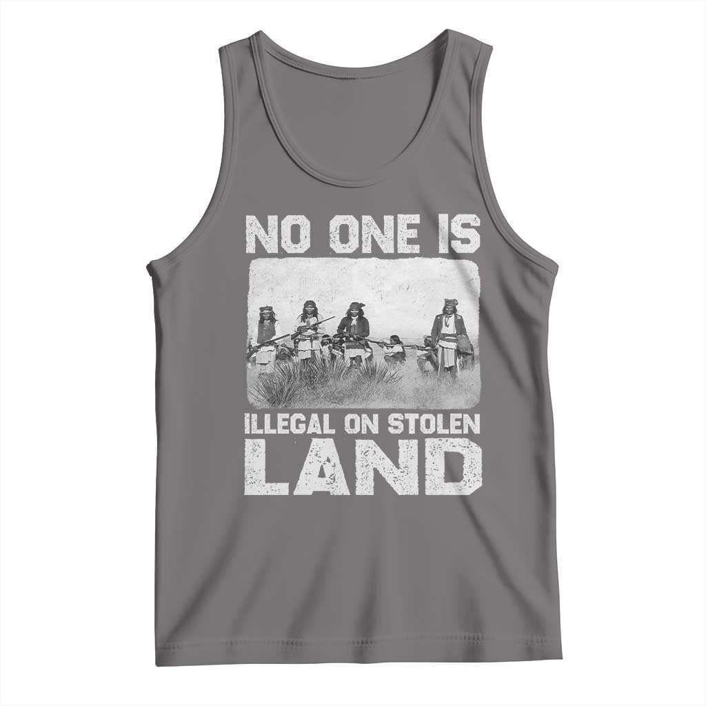 No One Is Illegal On Stolen Land Tank Top Native Tribe Indigenous People - Wonder Print Shop