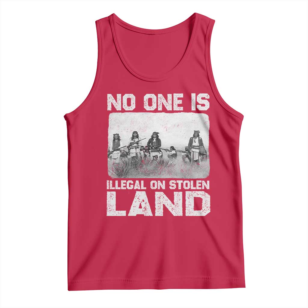 No One Is Illegal On Stolen Land Tank Top Native Tribe Indigenous People - Wonder Print Shop