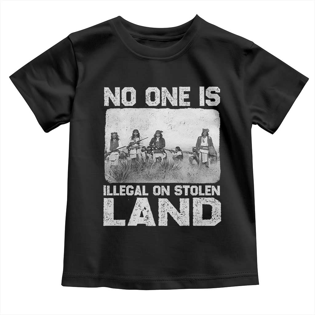 No One Is Illegal On Stolen Land Toddler T Shirt Native Tribe Indigenous People - Wonder Print Shop
