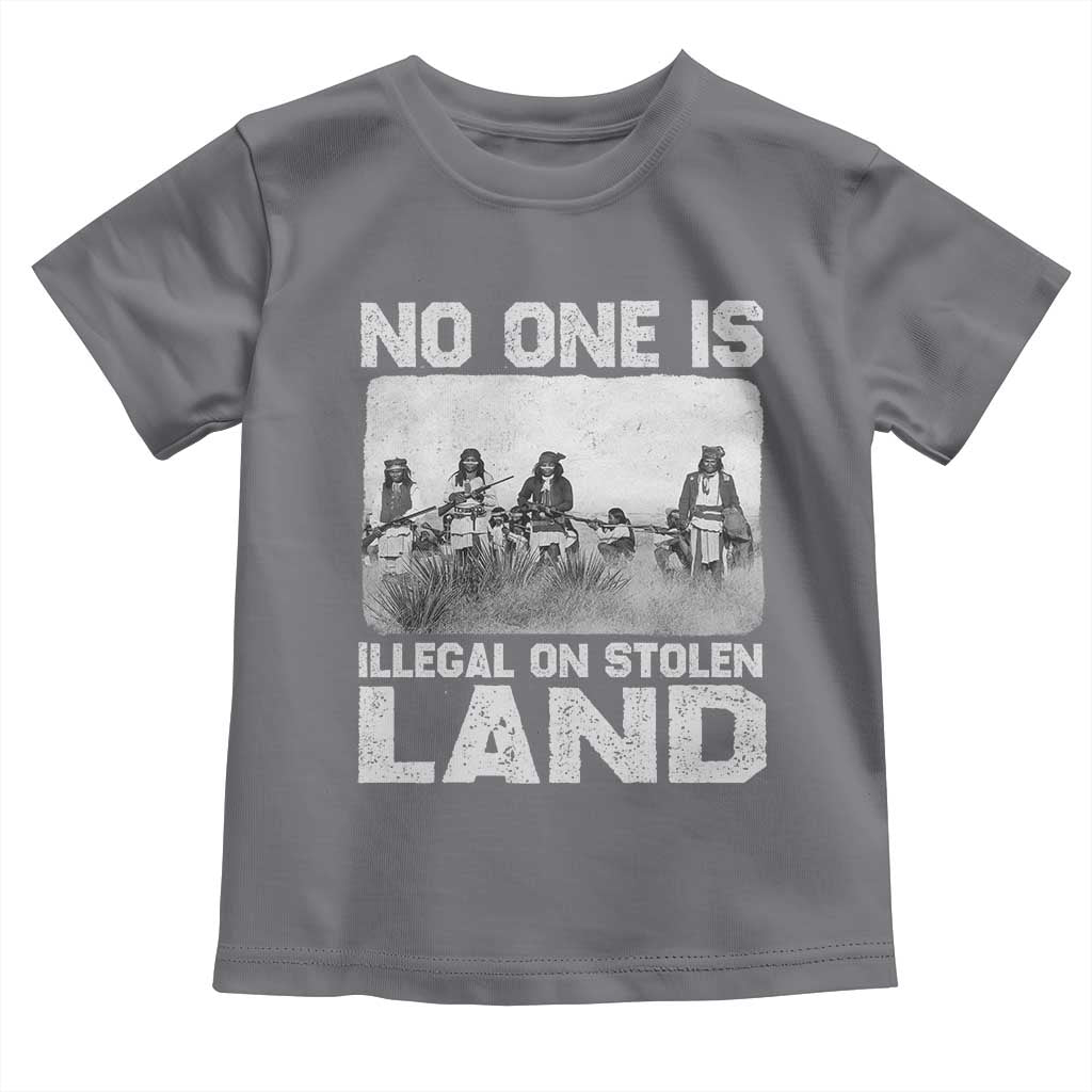No One Is Illegal On Stolen Land Toddler T Shirt Native Tribe Indigenous People - Wonder Print Shop