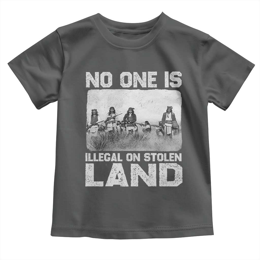 No One Is Illegal On Stolen Land Toddler T Shirt Native Tribe Indigenous People - Wonder Print Shop