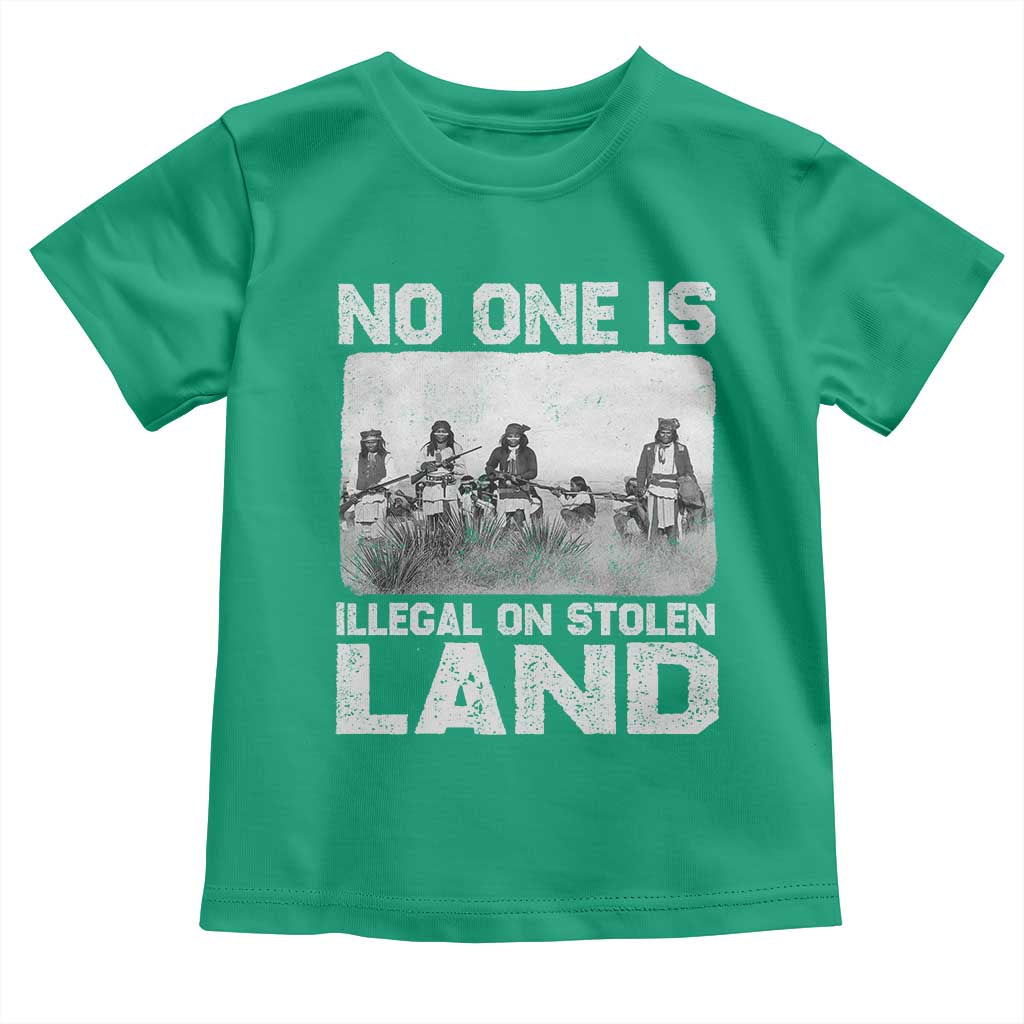 No One Is Illegal On Stolen Land Toddler T Shirt Native Tribe Indigenous People - Wonder Print Shop