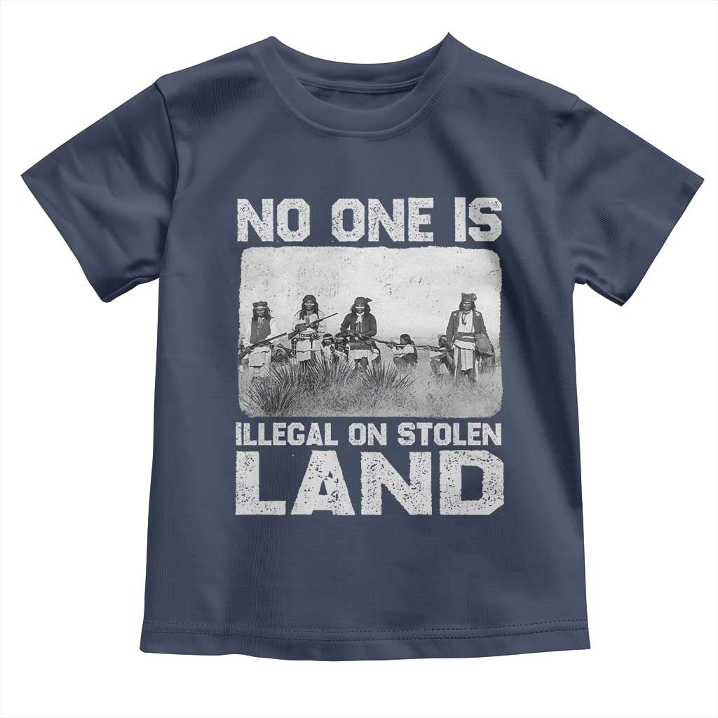 No One Is Illegal On Stolen Land Toddler T Shirt Native Tribe Indigenous People - Wonder Print Shop