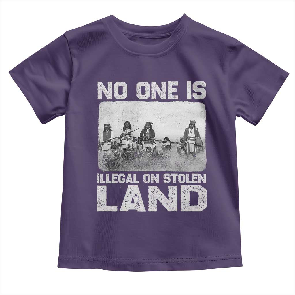 No One Is Illegal On Stolen Land Toddler T Shirt Native Tribe Indigenous People - Wonder Print Shop